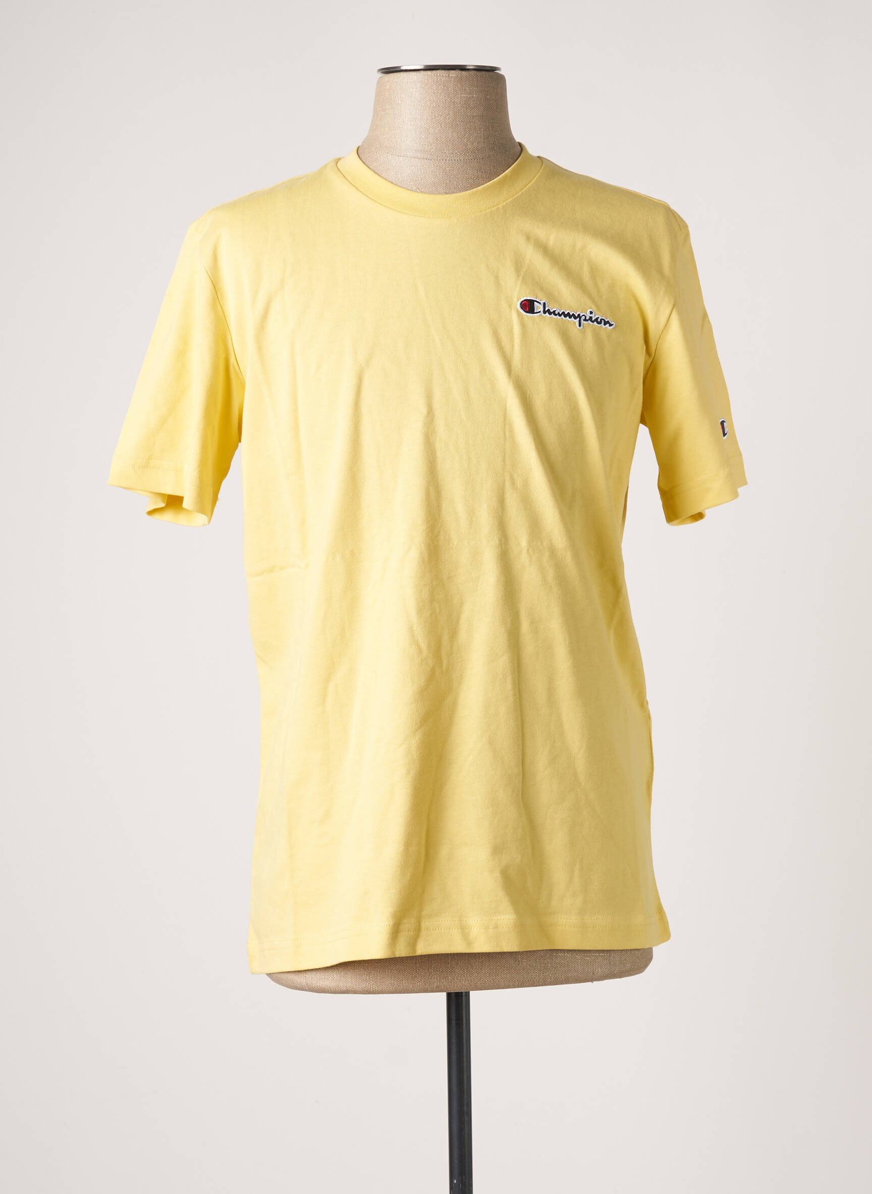 T shirt discount champion jaune homme