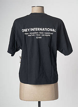 T-shirt noir OBEY femme