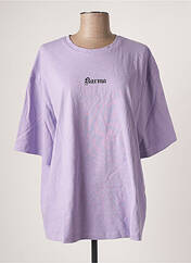 T-shirt violet NA-KD pour femme seconde vue