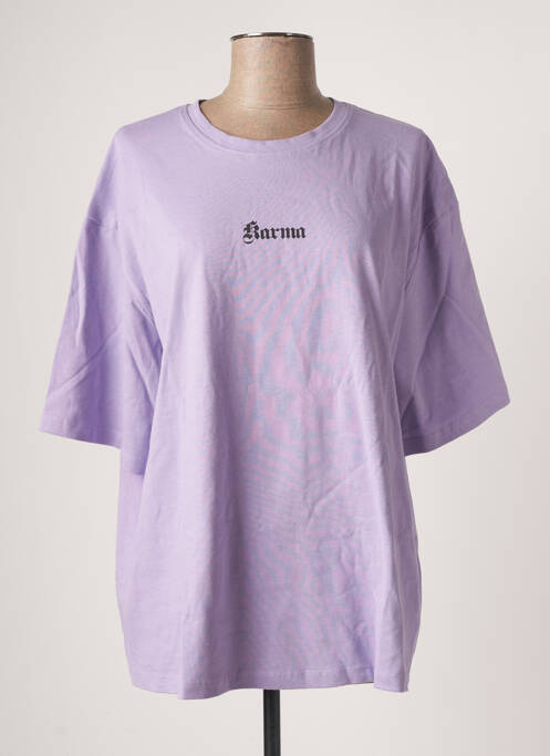 T-shirt violet NA-KD pour femme