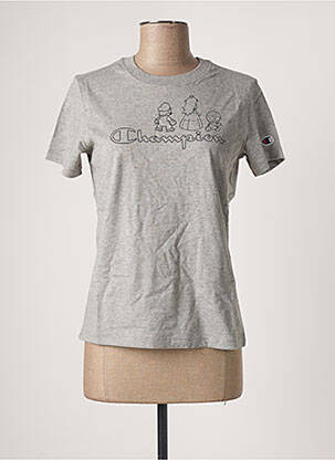T-shirt gris CHAMPION pour femme