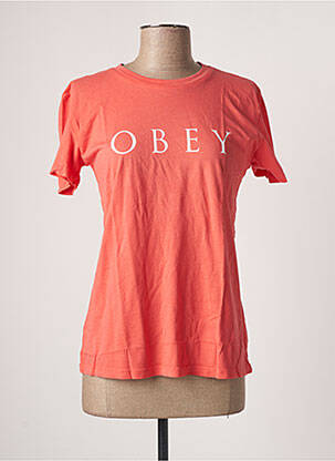 T-shirt orange OBEY femme
