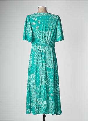 Robe mi-longue vert GRACE & MILA femme