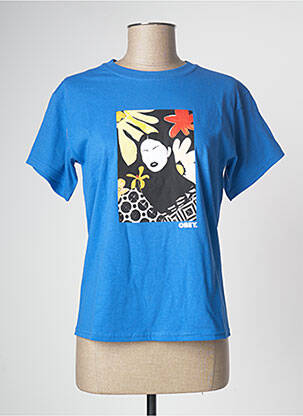T-shirt bleu OBEY pour femme