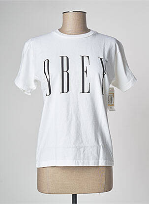 T-shirt blanc OBEY femme