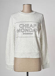 Sweat-shirt gris CHEAP MONDAY femme