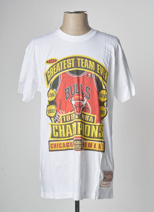 T-shirt blanc MITCHELL & NESS pour homme