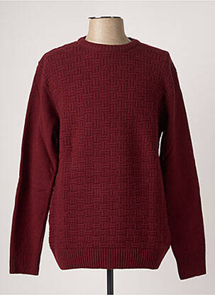 Pull rouge OLOW pour homme