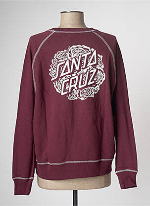 Sweat-shirt rouge SANTA CRUZ femme