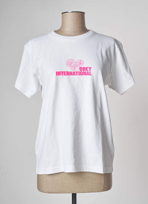 T-shirt blanc OBEY pour femme