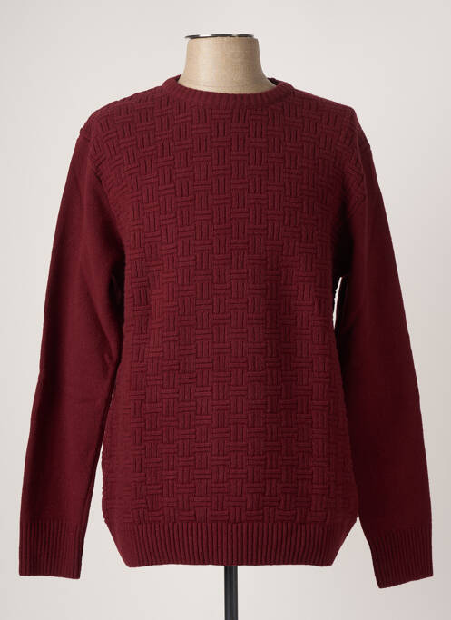 Pull rouge OLOW pour homme