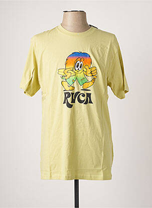T-shirt jaune RVCA pour homme