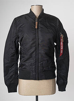 Blouson noir ALPHA INDUSTRIES femme
