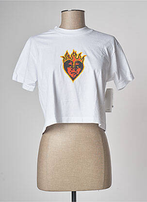 T-shirt blanc OBEY femme