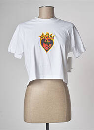 T-shirt blanc OBEY femme