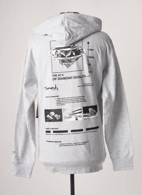 Sweat-shirt gris DIAMOND SUPPLY CO pour homme