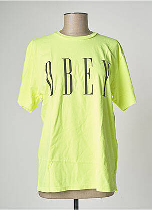 T-shirt jaune OBEY femme
