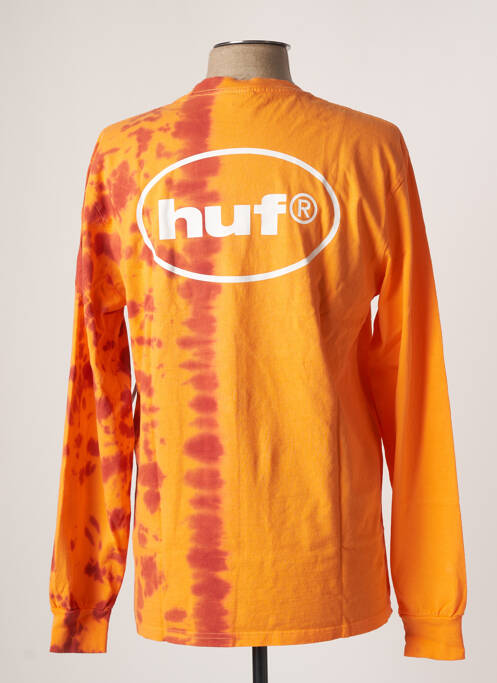T-shirt orange HUF pour homme