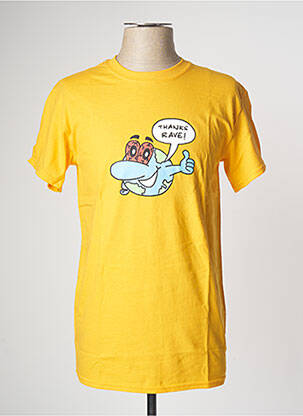 T-shirt jaune RAVE SKATEBOARDS homme