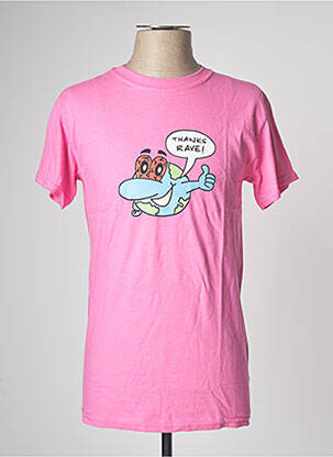 T-shirt rose RAVE SKATEBOARDS pour homme