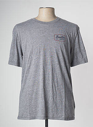 T-shirt gris BRIXTON pour homme