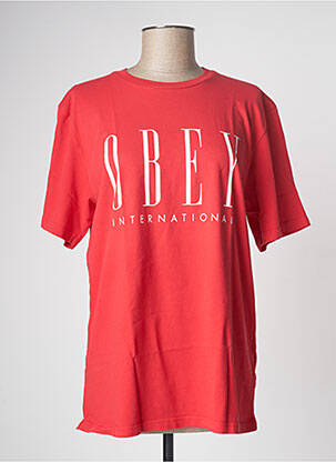 T-shirt rouge OBEY pour femme