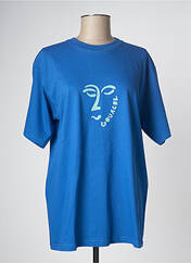 T-shirt bleu GOUACHE pour femme seconde vue