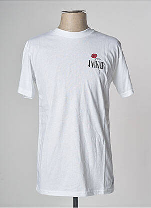 T-shirt blanc JACKER pour homme
