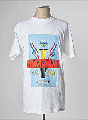 T-shirt blanc DIAMOND SUPPLY CO pour homme