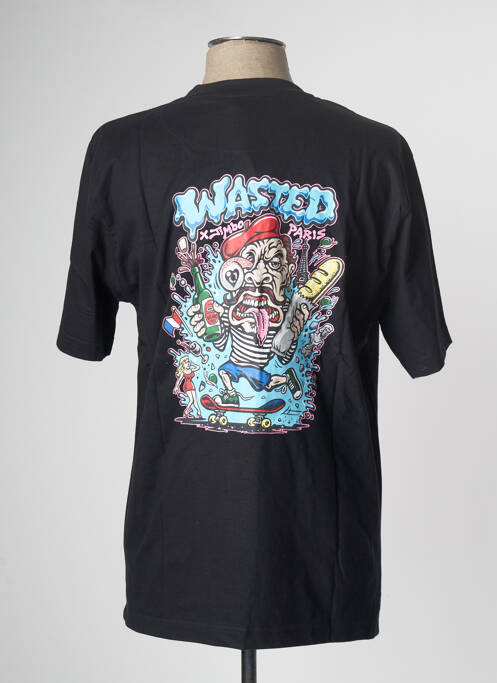 T-shirt noir WASTED PARIS pour homme
