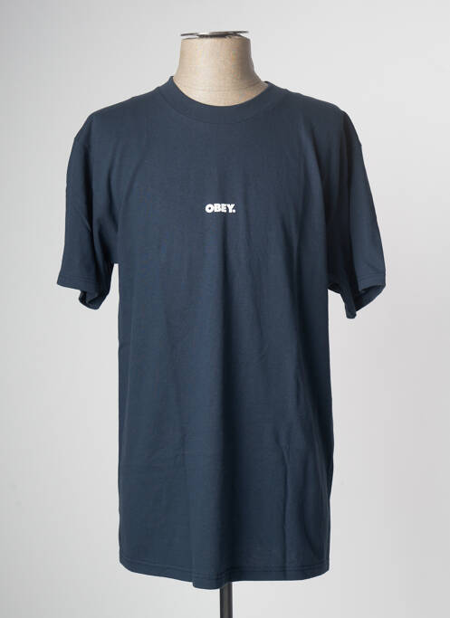 T-shirt bleu OBEY pour homme