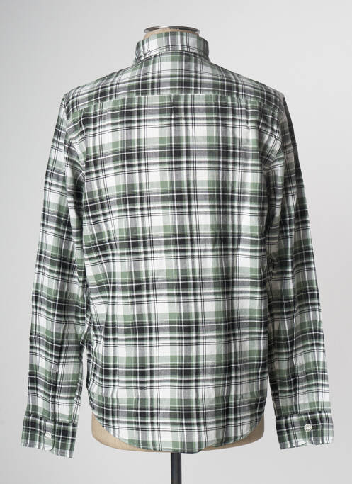 Chemise manches longues vert EDWIN pour homme