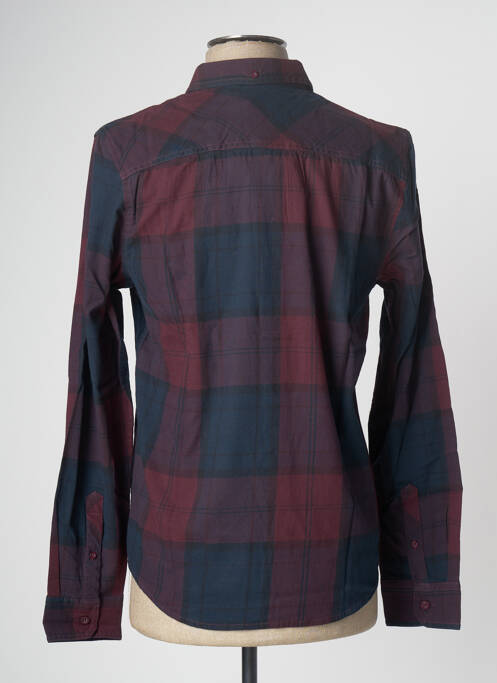 Chemise manches longues rouge ELEMENT pour homme