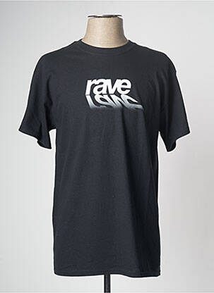 T-shirt noir RAVE SKATEBOARDS pour homme