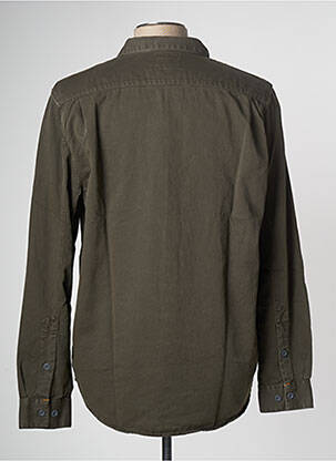 Chemise manches longues marron NUDIE JEANS CO homme