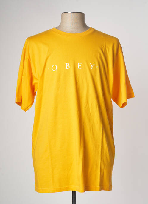 T-shirt jaune OBEY pour homme
