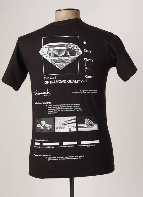 T-shirt noir DIAMOND SUPPLY CO pour homme