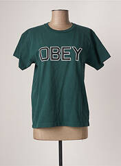T-shirt vert OBEY pour femme seconde vue