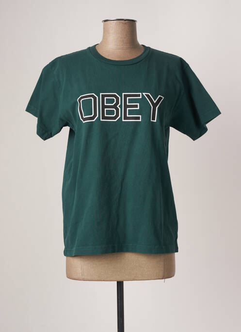 T-shirt vert OBEY pour femme