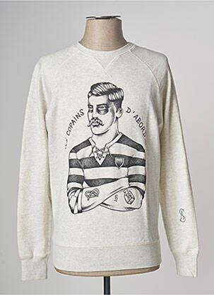 Sweat-shirt beige STEPART homme