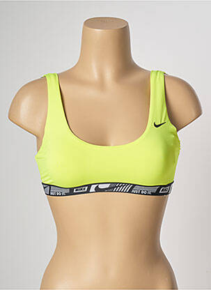 Haut de maillot de bain jaune NIKE femme