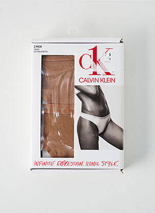 String marron CALVIN KLEIN pour femme