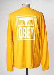 T-shirt jaune OBEY pour homme seconde vue
