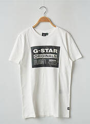 T-shirt ecru G STAR pour garçon seconde vue