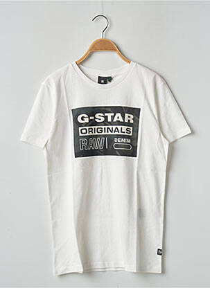 T-shirt ecru G STAR pour garçon