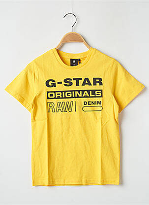 T-shirt jaune G STAR pour garçon