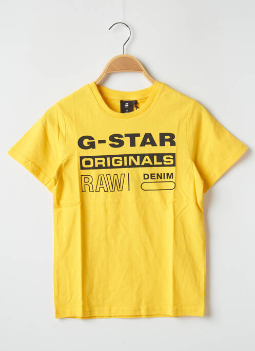 T-shirt jaune G STAR pour garçon