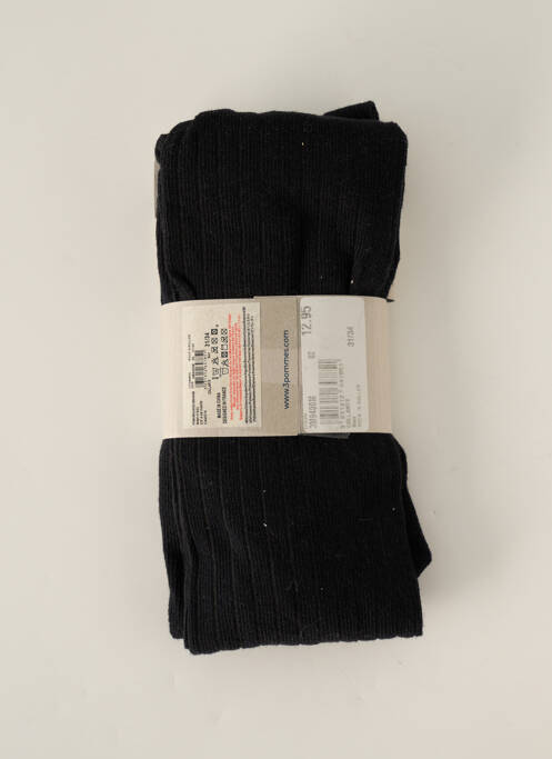 Collants noir 3 POMMES pour fille