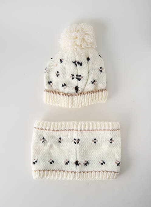 Bonnet ecru 3 POMMES pour fille