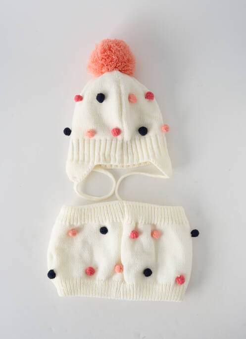 Bonnet ecru 3 POMMES pour fille